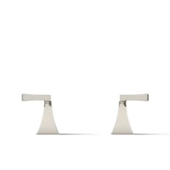 Deck-mount bath faucet handle trim
