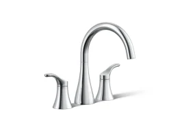 Deck-mount bath faucet trim