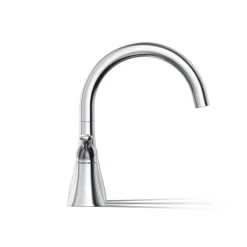 Deck-mount bath faucet trim