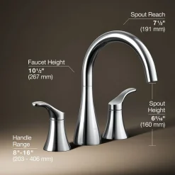 Deck-mount bath faucet trim