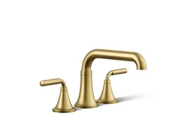 Deck-mount bath faucet trim