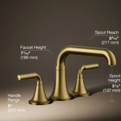 Deck-mount bath faucet trim