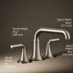 Deck-mount bath faucet trim