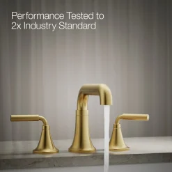 Deck-mount bath faucet trim