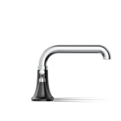 Deck-mount bath faucet trim