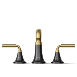 Deck-mount bath faucet trim