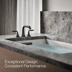 Deck-mount bath faucet trim