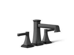 Deck-mount bath faucet trim