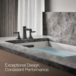 Deck-mount bath faucet trim