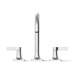 Deck-mount bath faucet trim