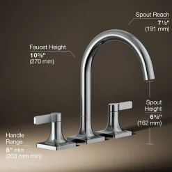 Deck-mount bath faucet trim