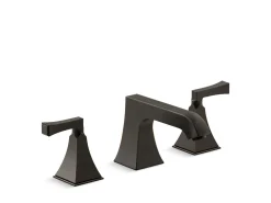 Deck-mount bath faucet trim