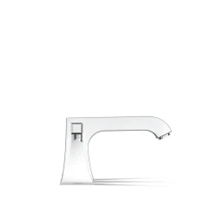 Deck-mount bath faucet trim