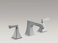 Deck-mount bath faucet trim