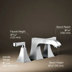 Deck-mount bath faucet trim