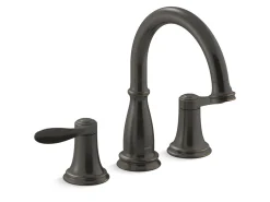 Deck-mount bath faucet trim