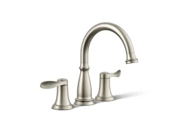 Deck-mount bath faucet trim