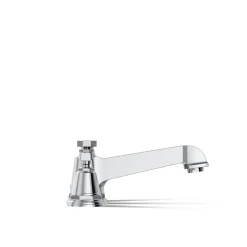 Deck-mount bath faucet trim