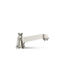Deck-mount bath faucet trim