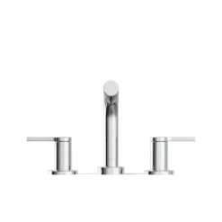 Deck-mount bath faucet trim