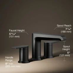 Deck-mount bath faucet trim