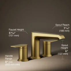 Deck-mount bath faucet trim