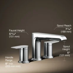 Deck-mount bath faucet trim