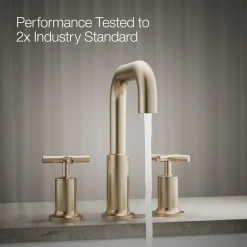 Deck-mount bath faucet trim with Cross handles