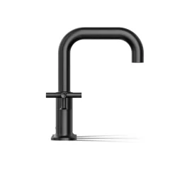 Deck-mount bath faucet trim with Cross handles