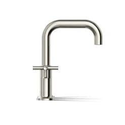 Deck-mount bath faucet trim with Cross handles