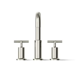 Deck-mount bath faucet trim with Cross handles