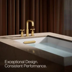 Deck-mount bath faucet trim with Cross handles