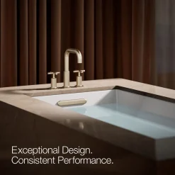 Deck-mount bath faucet trim with Cross handles