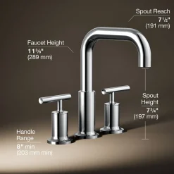 Deck-mount bath faucet trim with Lever handles