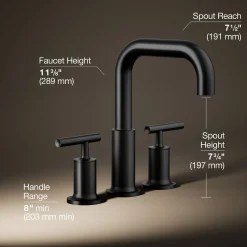 Deck-mount bath faucet trim with Lever handles