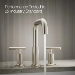 Deck-mount bath faucet trim with Lever handles