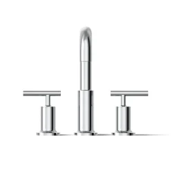 Deck-mount bath faucet trim with Lever handles