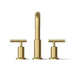 Deck-mount bath faucet trim with Lever handles