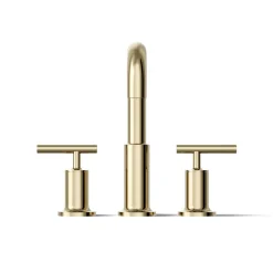 Deck-mount bath faucet trim with Lever handles