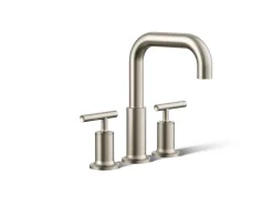 Deck-mount bath faucet trim with Lever handles