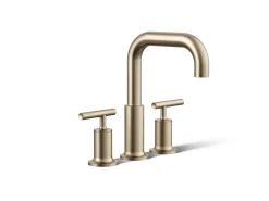 Deck-mount bath faucet trim with Lever handles