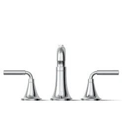 Deck-mount bath faucet trim with diverter