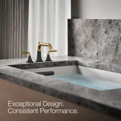Deck-mount bath faucet trim with diverter