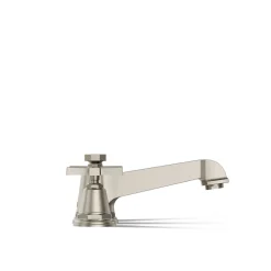 Deck-mount bath faucet trim with cross handles