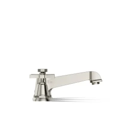 Deck-mount bath faucet trim with cross handles