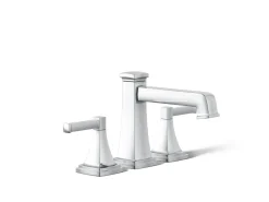 Deck-mount bath faucet trim with diverter