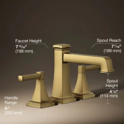 Deck-mount bath faucet trim with diverter