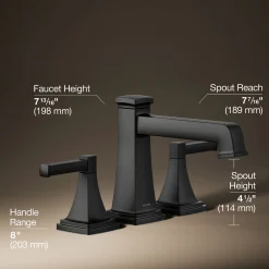 Deck-mount bath faucet trim with diverter