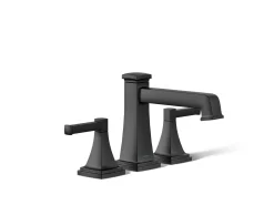 Deck-mount bath faucet trim with diverter
