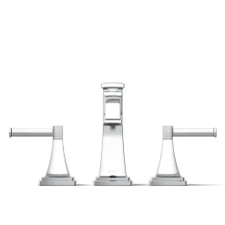 Deck-mount bath faucet trim with diverter